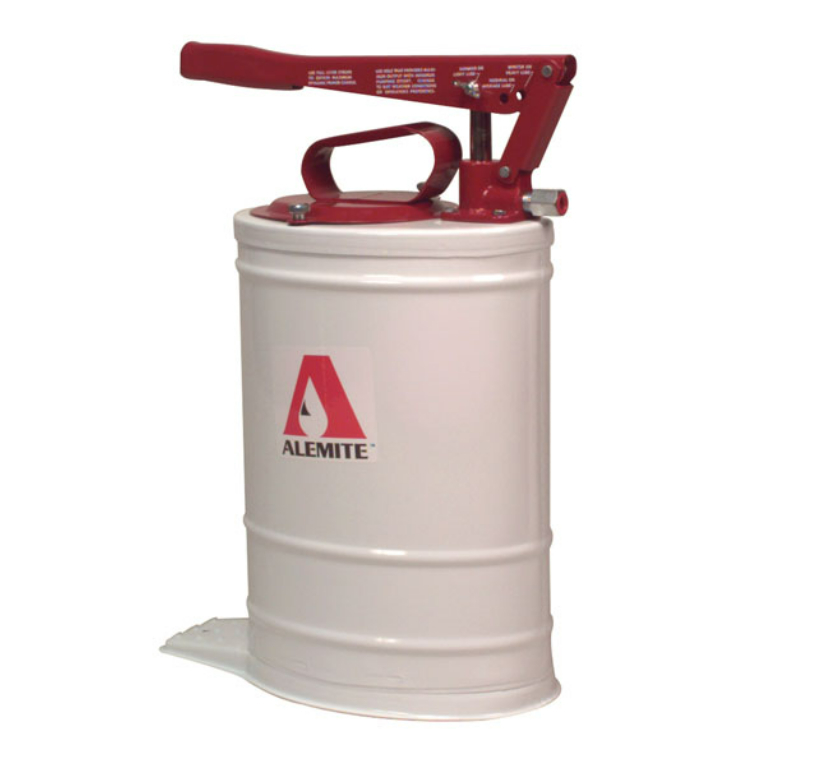 Alemite multipressure grease bucket pump w/o hose and coupler at 2