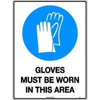 Gloves Must be Worn Safety Sign