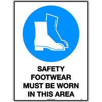 Safety Footwear Must be Worn Safety Sign