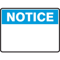 Blank Notice Safety Sign