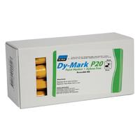 Dy-Mark P20 Paint Marker Reversible Bullet/Chisel 2-4mm (Box of 12) - Yellow