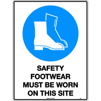Safety Footwear Must be Worn on This Site Safety Sign