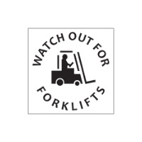 Watch Out Forklift Stencil (Poly) - 445 x 445mm
