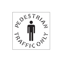 Pedestrian Traffic Stencil (Poly) - 445 x 445mm