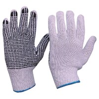 Knitted Poly/Cotton w/ PVC Dots Gloves (Mens)