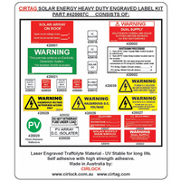 Cirlock Solar Installation Label Kits - Version 4