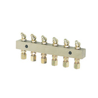 Alemlube Header Block w/ Fittings and Grease Nipples (6 Outlet) -  6mm
