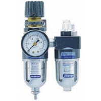 Alemlube Filter, Lubricator and Regulator w/ Gauge - 3/8"