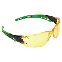 Cirrus Soft Green Arms Safety Glasses - Amber A/F Lens