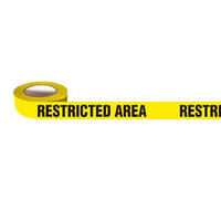  Barricade Tape (Black/Yellow - Restricted Area) - 150m x 75mm 