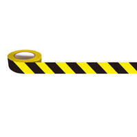  Barricade Tape (Black/Yellow - Stripe) - 60m x 75mm 