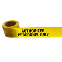  Barricade Tape (Black/Yellow - Authorised Personnel Only) - 60m x 75mm  
