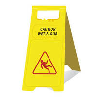  Heavy Duty Floor Stand (Yellow - Caution Wet Floor) - 660 x 300mm 