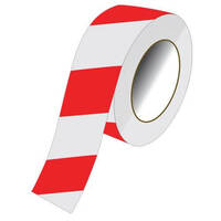  Aisle Marking Tape (Red/White) - 16.5m x 75mm  