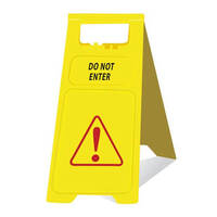  Heavy Duty Floor Stand (Yellow - Do Not Enter) - 660 x 300mm