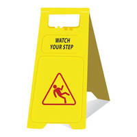  Heavy Duty Floor Stand (Yellow - Watch Your Step) - 660 x 300mm