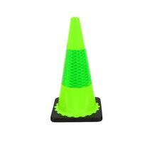Reflective Lime Green Traffic Cone 450mm (1.6kg) - Green Sleeve