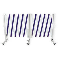  Mobile Extendable Aluminium Barrier (Blue/White) - 400 x 1020mm