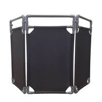  Tri-Panel Safety Barrier (Black) - Blank 