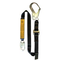 B-Safe Shock Absorbing Web Lanyard w/ Snap/Scaffold Hooks - 2m