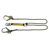 B-Safe Shock Absorbing Twin Kermantle Lanyard w/ Snap/Scaffold Hooks - 2m