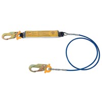 B-Safe Shock Absorbing Coated Wire Lanyard w/ Snap Hooks - 1.2m