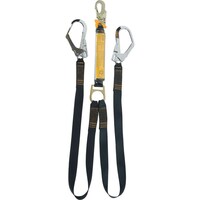 B-Safe Shock Absorbing Twin Web Lanyard w/ Snap Hooks - 1m