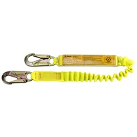 B-Safe Shock Absorbing Elasticised Web Lanyard w/ Snap Hooks - 1m