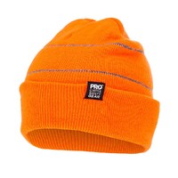 Hi-Vis Orange Beanie w/ Retro-Reflective Stripes
