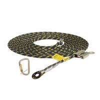 B-Safe Kermantle Safety Line w/ Rope Adjuster & Karbiner  - 11mm x 25m