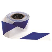Hazard Tape Roll (Blue/White) - 100m x 75mm
