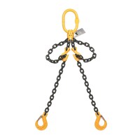 Grade 80 Double Leg Sling w/ Clevis Sling Hook (2.6t WLL) - 7mm x 3m