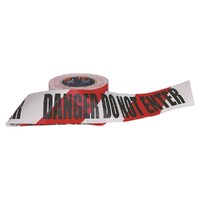 Danger Do Not Enter Safety Sign Tape Roll (Red/White) - 100m x 75mm