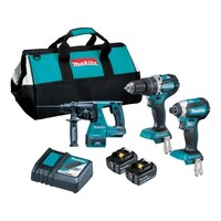 Makita 18V 3-Piece Brushless Combo Kit - 5.0Ah DLX3137TX1