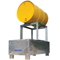 Drum Rack w/ Zinc Finish (1 Drum) - 1210 x 610 x 750mm