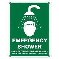 Emergency Shower Sign - Metal (600 x 450mm)