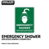 Emergency Shower Sign - Poly (600 x 450mm)