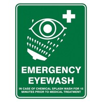 Emergency Shower & Eye Wash Sign - Poly (450 x 300mm)