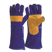 Frontier Blue Reinforced Palm Welders Gloves 
