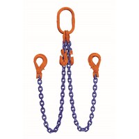 Double-Leg Sling w/ Clevis Self-Lock Hook (69t WLL) - 10mm x 2m