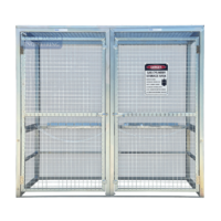 External Gas Cylinder Storage Cage - 2315 x 1265 x 2135mm  
