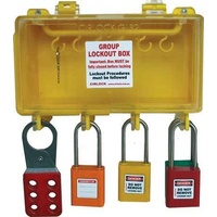 Cirlock 16 Padlock Group Lock Box (w/ Lid) - Red