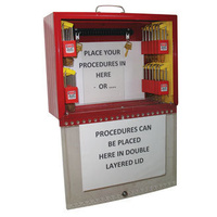 Cirlock 20 Padlock Aluminum Group Lock Box (w/ Lid) - Red