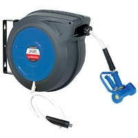 Alemlube Hot Wash Hose Reel w/ Washdown Gun & Hybrid Polymer Hose (EL Series) - 20m x 10mm ID