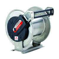 Alemlube Bare Spring Rewind Hose Reel (Stainless Steel) - 30m x 24mm ID