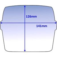 Clear Outer Lens - 141 x 126mm (Suit Jackson WH70)