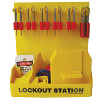 Cirlock Lockout Station w/ 10 Padlocks - Medium