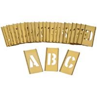 Heavy-duty Brass Interlocking Stencil A-Z (Multiple Sizes)