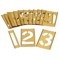 Heavy-duty Brass Interlocking Stencil 0-9 (Multiple Sizes)