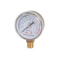 Argon Low Pressure Gauge - (0-28LPM) 1/4 NPT
